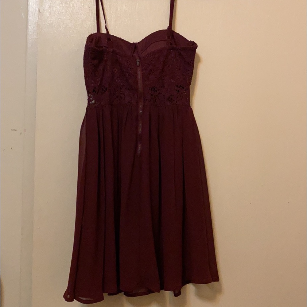 Dress!! Material Girl, XS, burgundy - Picture 3 of 3